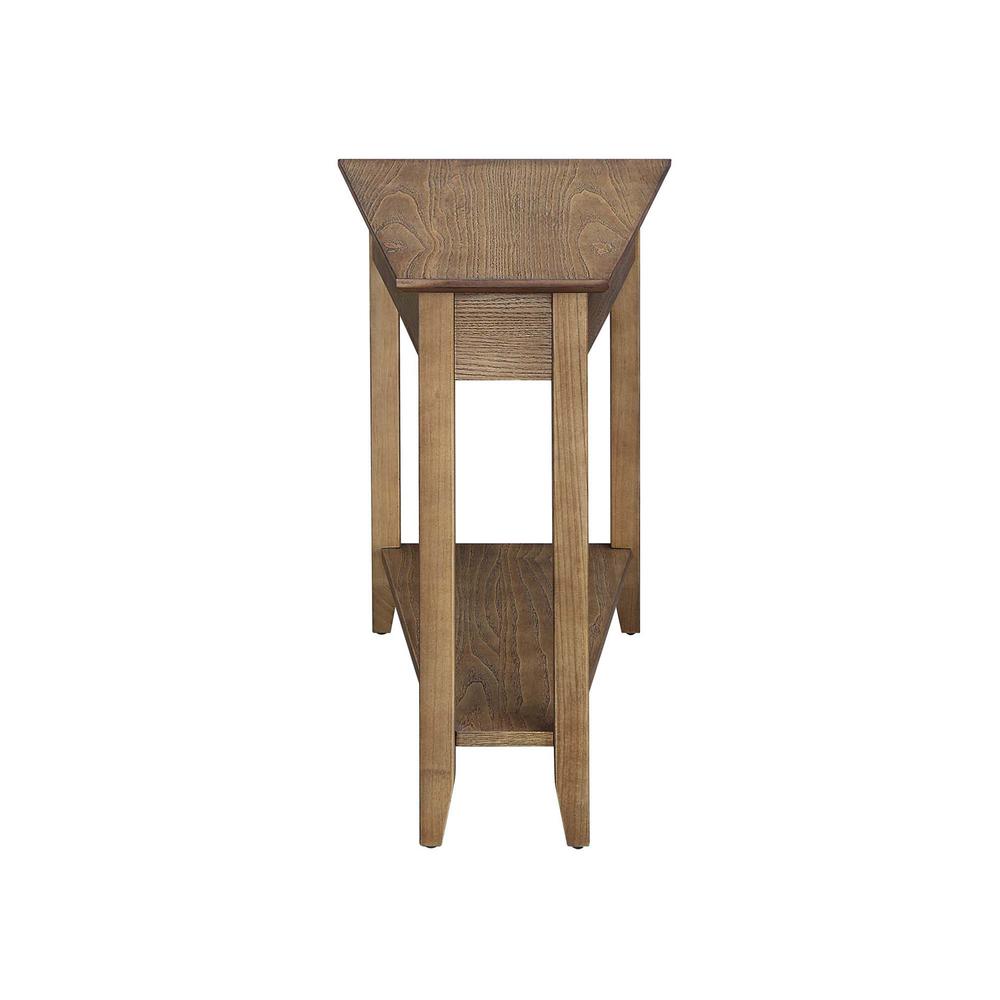 Brown Wedge End Table with Sturdy MDF Construction, Stylish and Practical Design