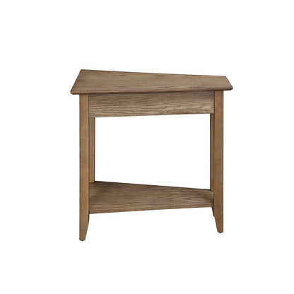 Brown Wedge End Table with Sturdy MDF Construction, Stylish and Practical Design