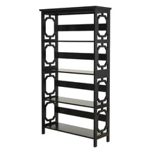 Wooden 5-Tier Bookcase with Sturdy Shelves and Non-Lead Paint Finish
