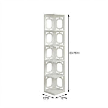 5-Tier Corner Bookcase with Durable Non-Lead Paint Finish