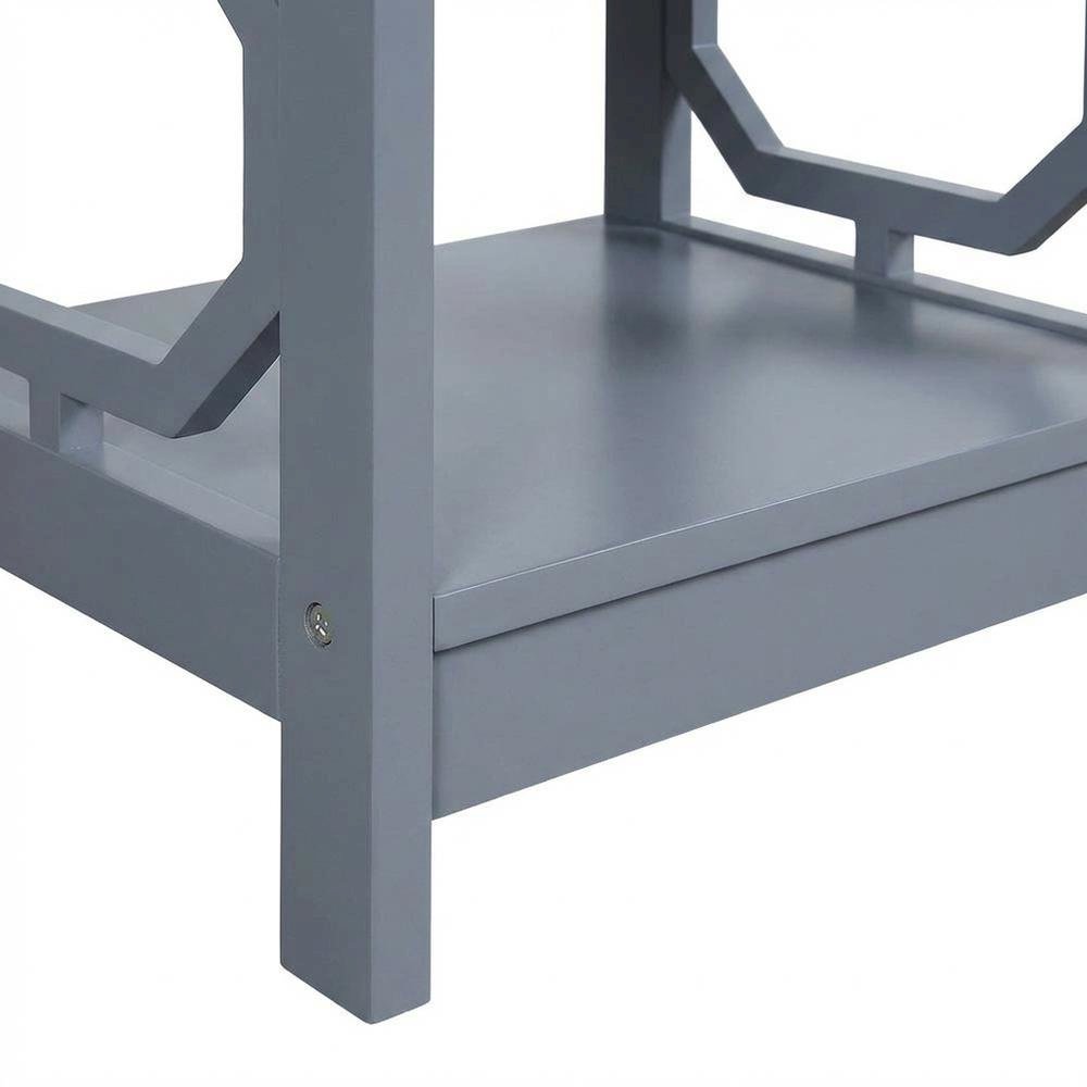 Black End Table with Modern Design and Solid Construction
