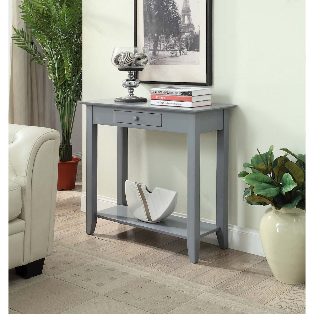 American Heritage Hall Table with Drawer and Shelf