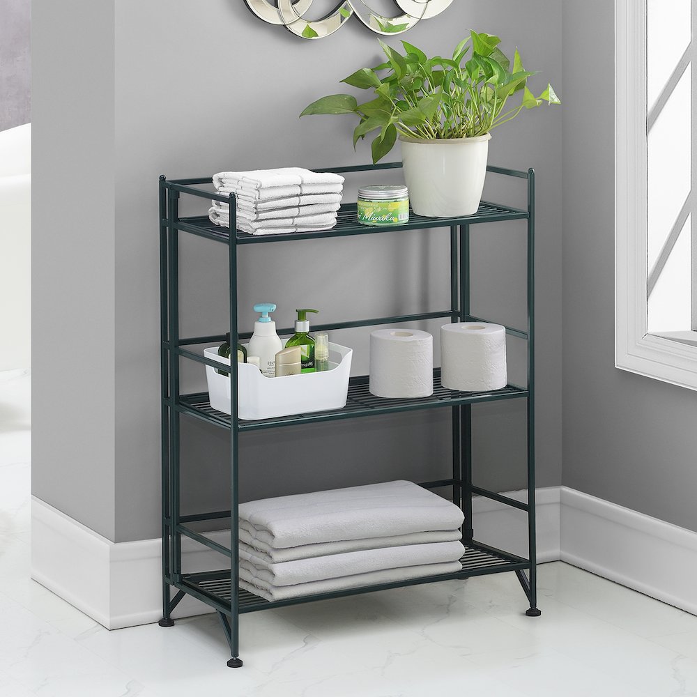 Xtra Storage 3 Tier Wide Folding Metal Shelf
