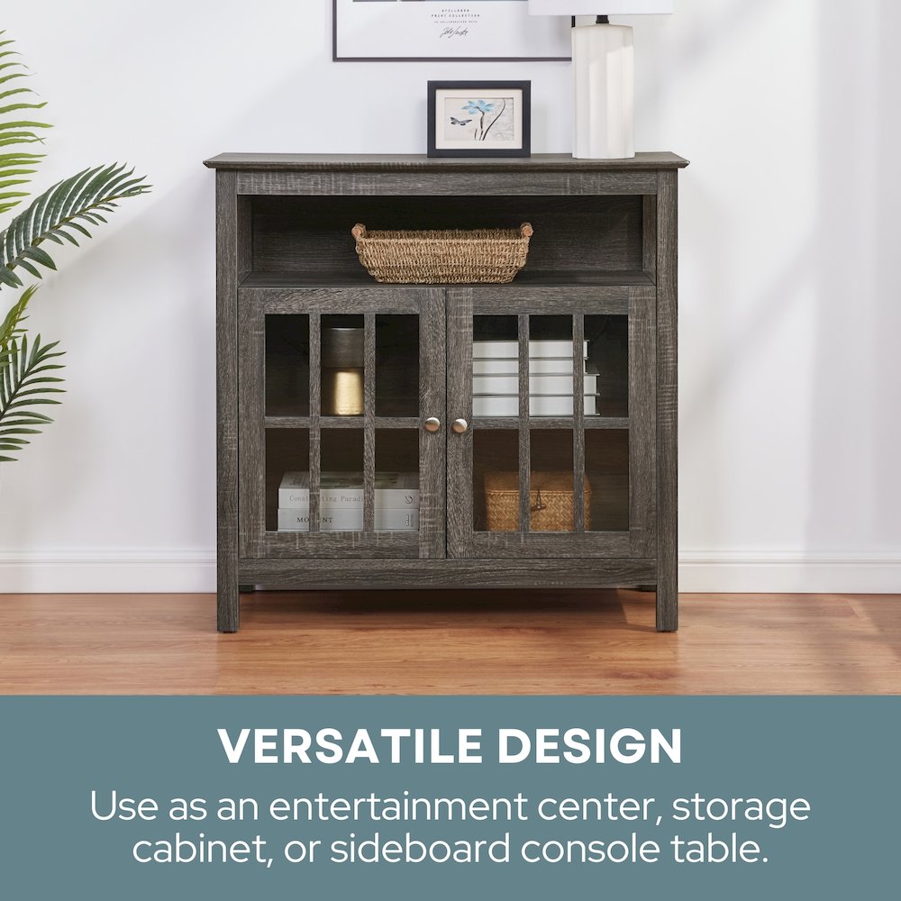 Big Sur Highboy TV Stand with Storage Cabinets for TVs up to 40 Inches