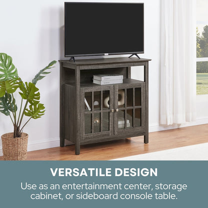 Big Sur Highboy TV Stand with Storage Cabinets for TVs up to 40 Inches