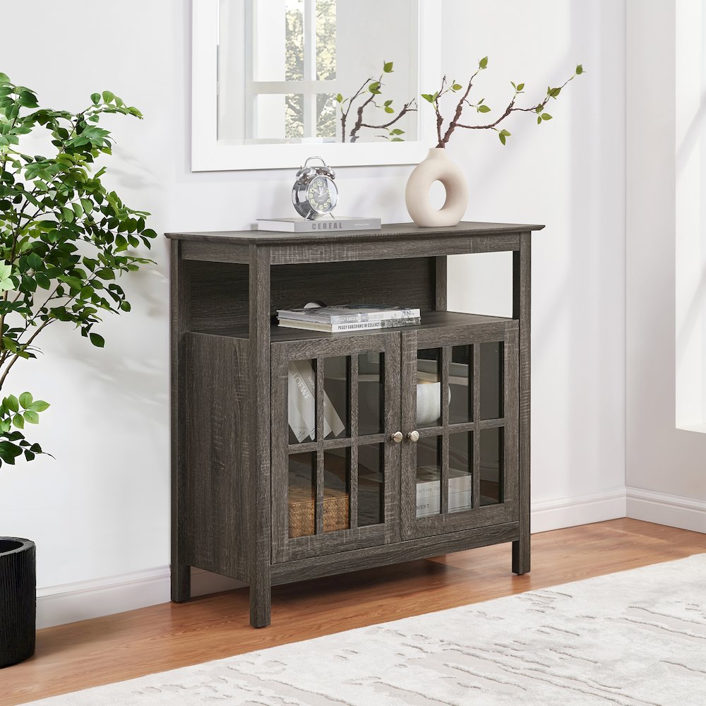 Big Sur Highboy TV Stand with Storage Cabinets for TVs up to 40 Inches
