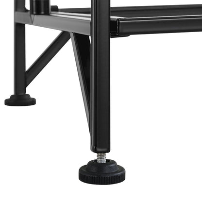 Xtra Storage 2 Tier Tall Folding Metal Shelves with Set of 2 Extension Shelves