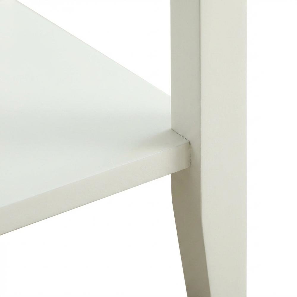 Wooden End Table with Drawer and Shelf for Living Room Use