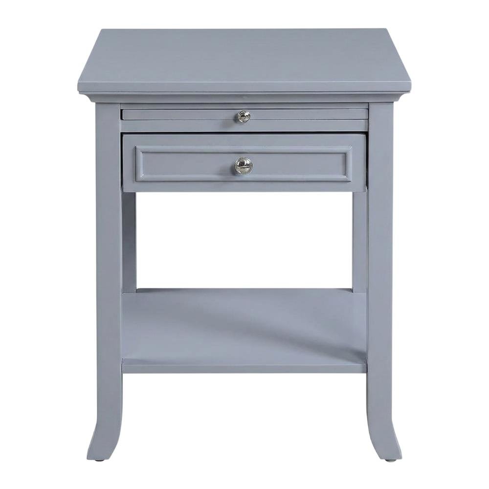 Wooden End Table with Drawer and Slide for Living Room or Bedroom