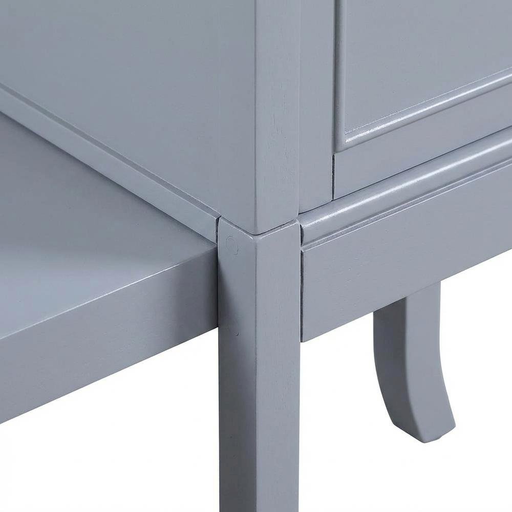 Wooden End Table with Drawer and Slide for Living Room or Bedroom