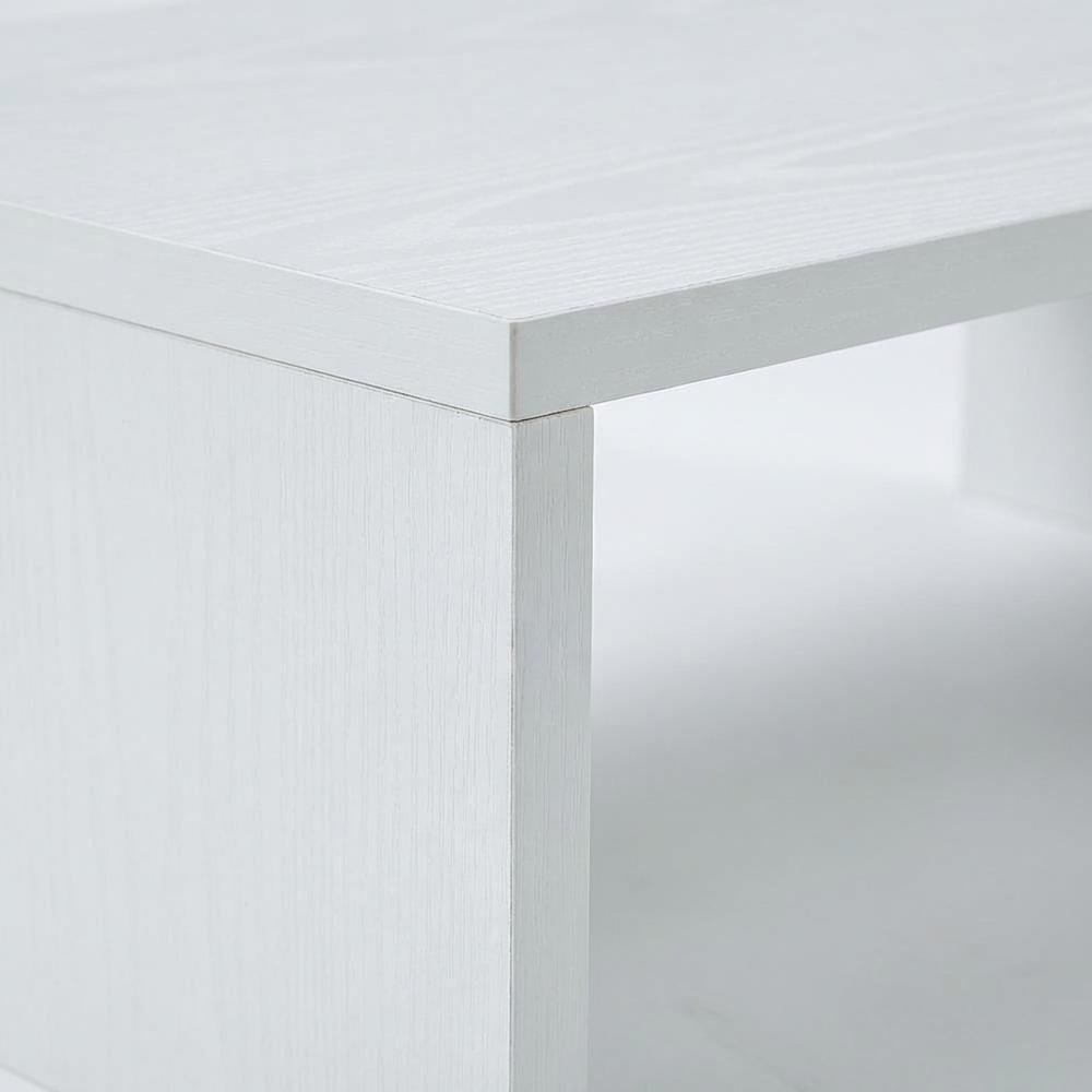 White TV/Monitor Riser for TVs up to 25 Inches with Melamine Veneer