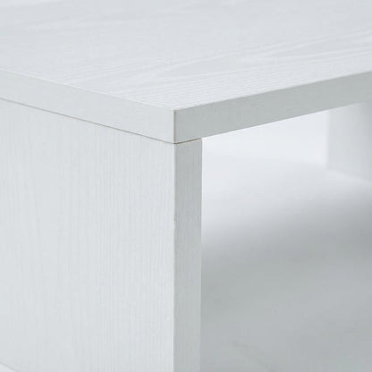 White TV/Monitor Riser for TVs up to 25 Inches with Melamine Veneer