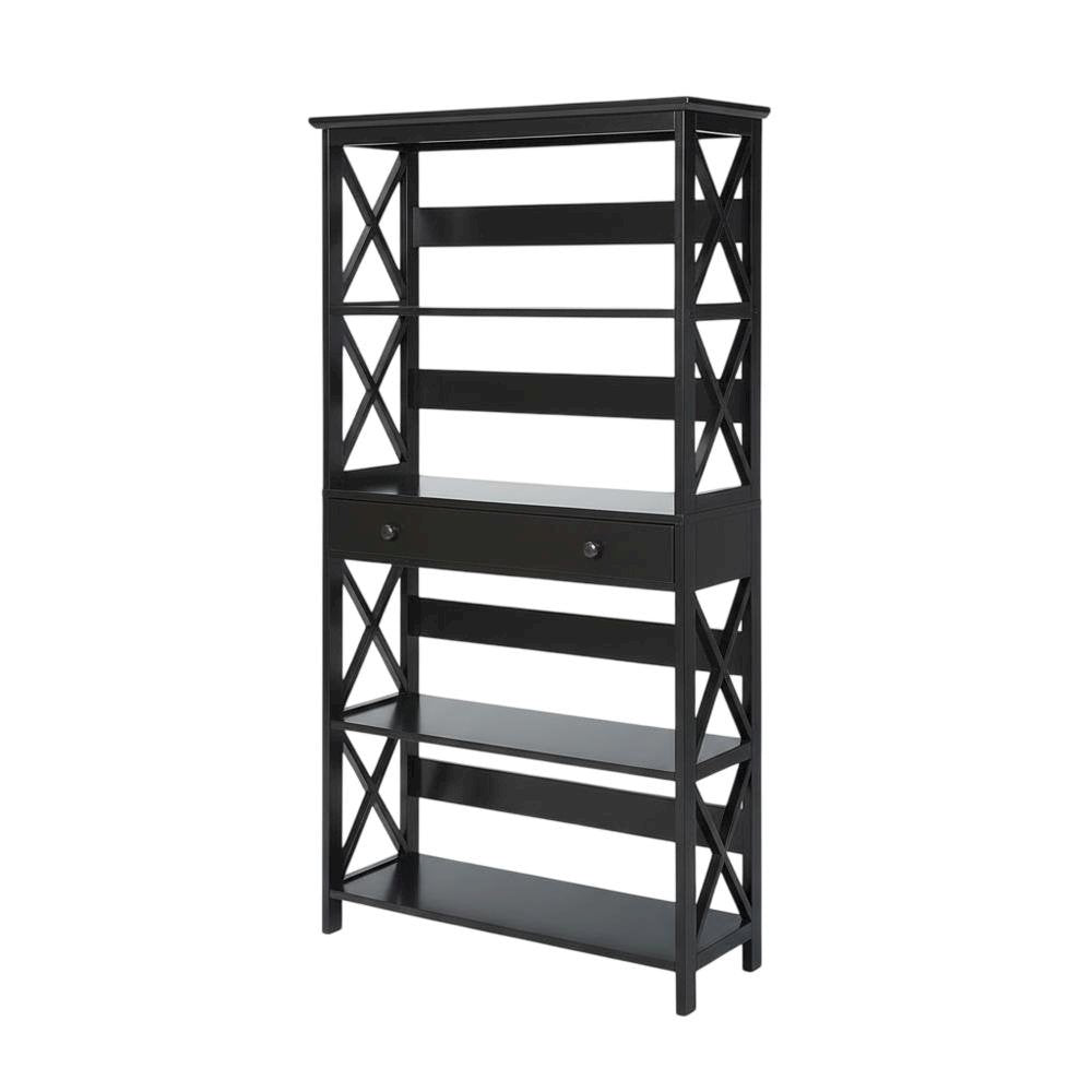 Wooden 5-Tier Bookcase with Drawer for versatile storage and organization
