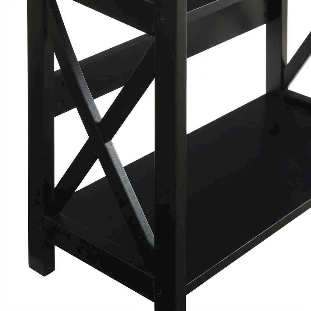 Wooden 3 Tier Bookcase with Non-Lead Base Paint Finish for Storage and Display