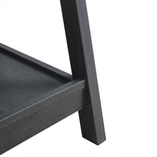 Wooden Trestle Desk With Shelves And Melamine Overlay For Office Space
