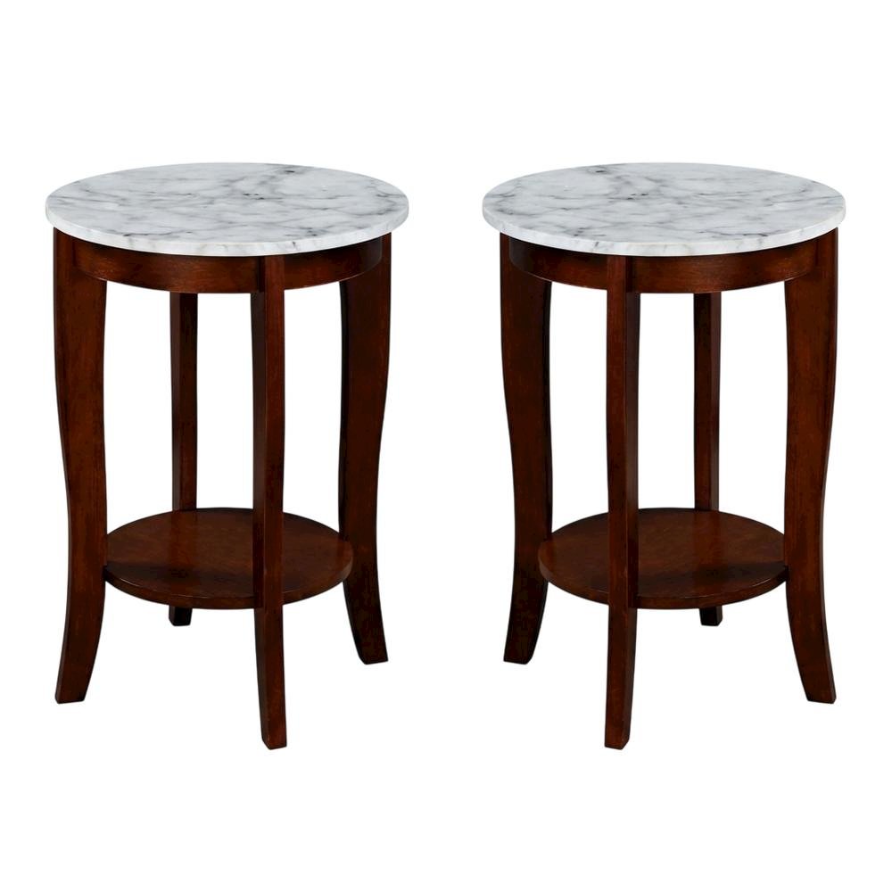 Round End Table with Smooth Surface and Sturdy Frame