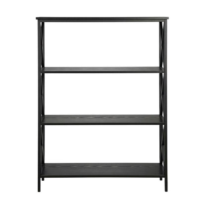 Steel 4-Tier Bookcase with Powder Coated Finish for Durable Storage