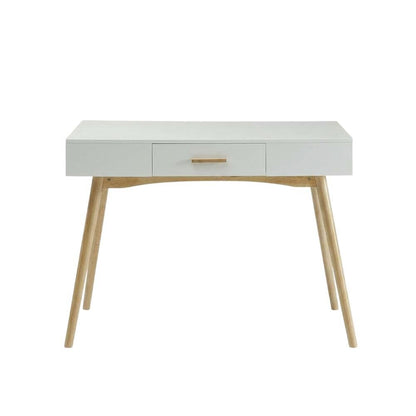 Rubberwood Desk With Bamboo Handle And Piano Finish For Modern Office Spaces