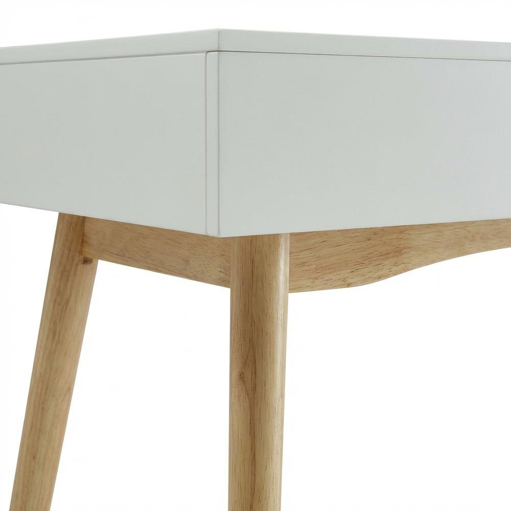 Rubberwood Desk With Bamboo Handle And Piano Finish For Modern Office Spaces