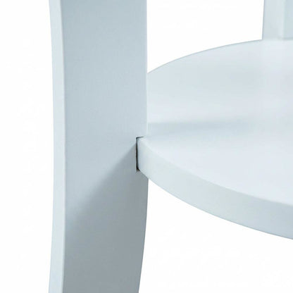 Round End Table with Smooth Surface and Compact Design