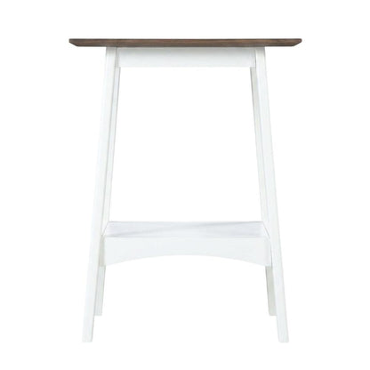 Black End Table with Wooden Top for Living Room and Bedroom Use