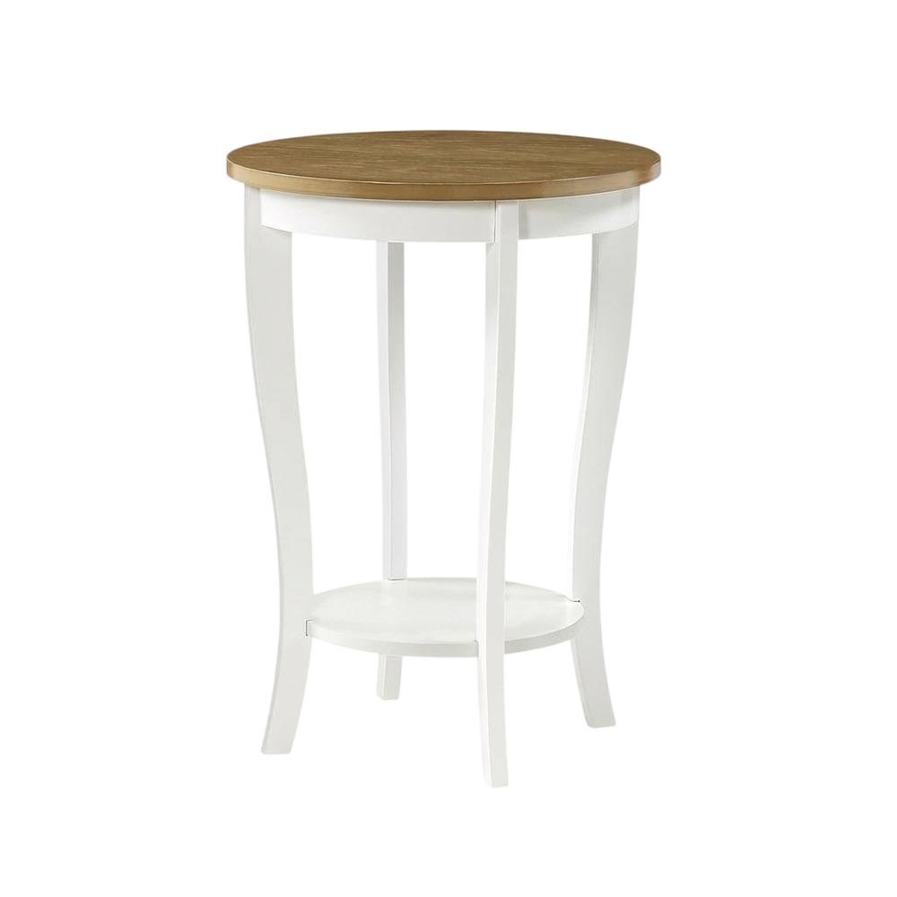Round End Table in Contemporary Finish with Sturdy Surface for Living Room