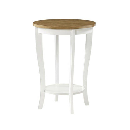 Round End Table in Contemporary Finish with Sturdy Surface for Living Room