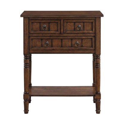Brown Hall Table, MDF Dark Oak Finish, Slim Entryway Console