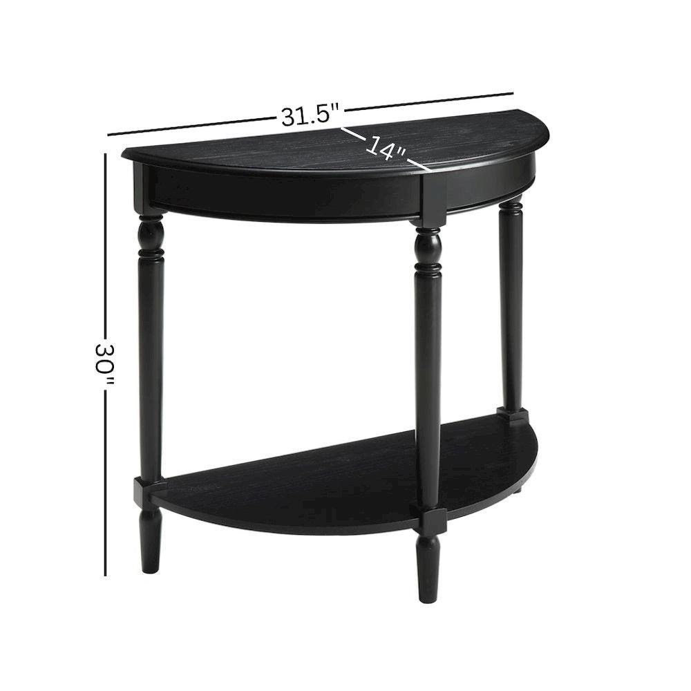 Entryway Console Table with Bottom Shelf in Black Color, 30-inch Tall Furniture