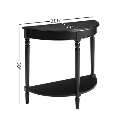 Entryway Console Table with Bottom Shelf in Black Color, 30-inch Tall Furniture