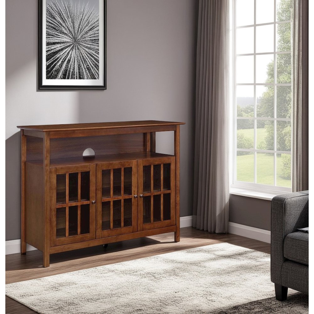 Stylish TV Stand with Storage Cabinets and Shelf for TVs up to 55 Inches