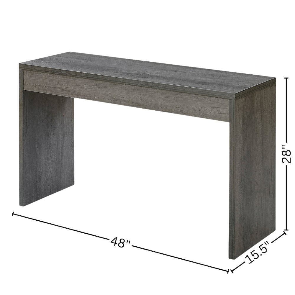 Console Desk, Gray, 48 Inch, Versatile, Hallway Foyer