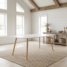 White MDF Coffee Table with Storage Shelf and Minimalist Design