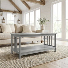 Gray Coffee Table MDF Construction with Sturdy Design and Modern Style