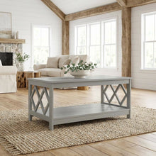Gray Particle Board Coffee Table with Contemporary Design and Durable Finish