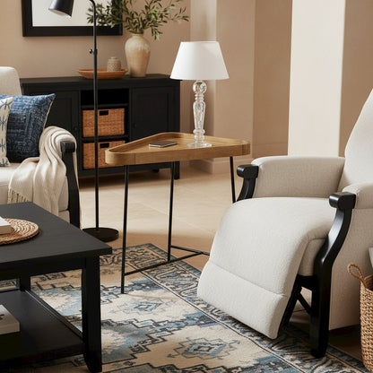 Triangle End Table, Driftwood, Hairpin Legs, Modern Accent