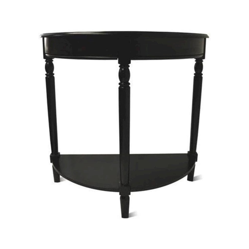 Entryway Console Table with Bottom Shelf in Black Color, 30-inch Tall Furniture