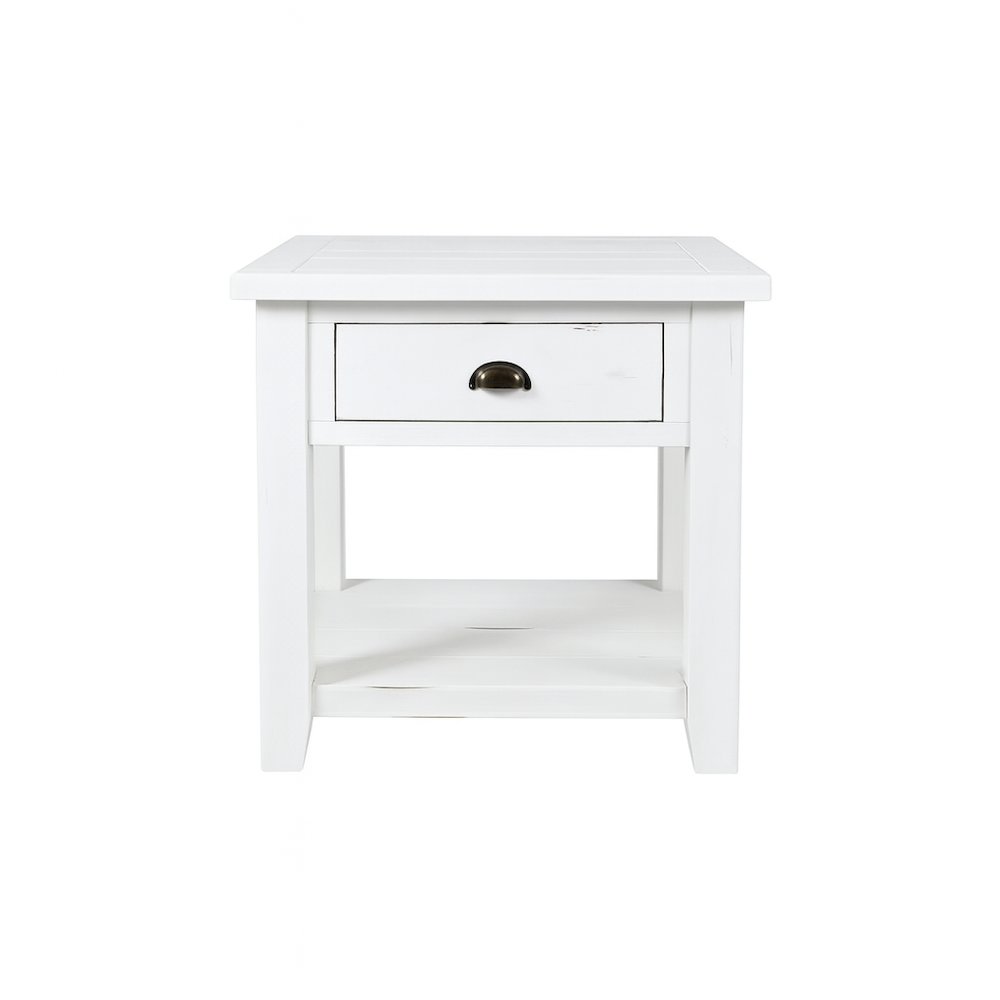 Artisan's Craft Rustic Farmhouse Distressed Acacia End Table