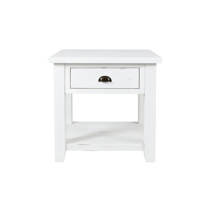 Artisan's Craft Rustic Farmhouse Distressed Acacia End Table
