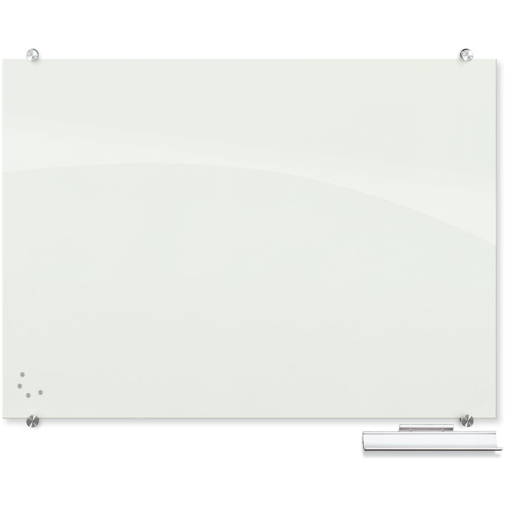 Balt Visionary Magnetic Glass Dry Erase Whiteboard - 48" (4 ft) Width x 36" (3 ft) Height - White Glass Surface - Rectangle - 1 Each
