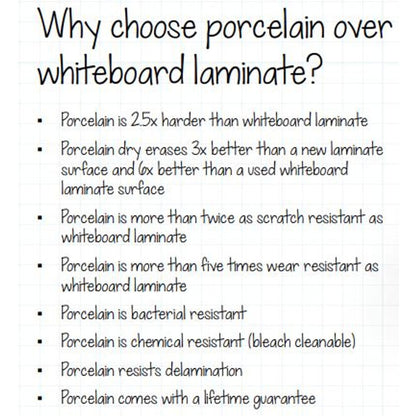 Porcelain Desktop - Standard Shapes Desk With Platinum Direct Mount Shapes Legs