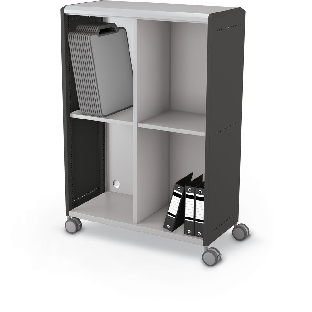 Compass Cabinet - Grande -Cubbies / Casters- Black