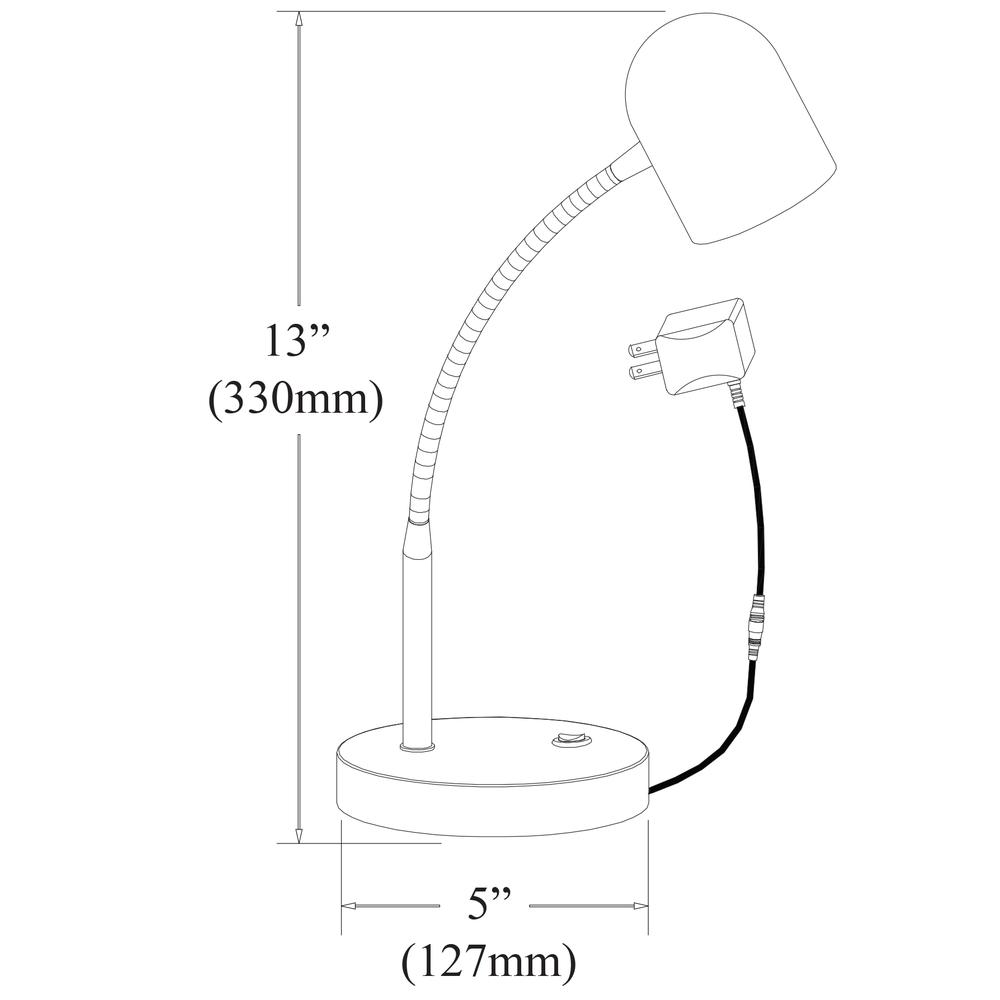 5W Table Lamp, Satin Black Finish