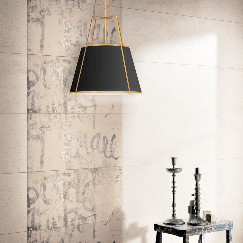 1LT Trapezoid Pendant GLD/BK Shade,790Diff