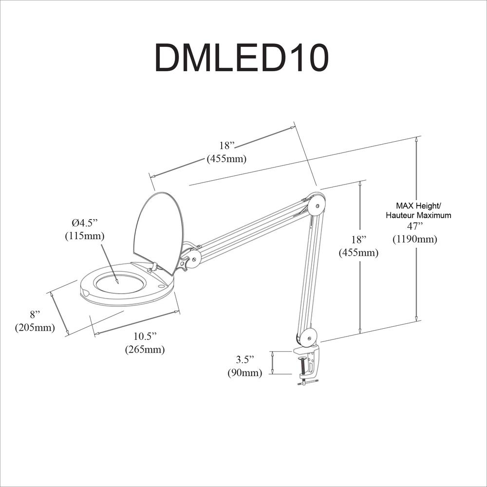 Magnifier,A-Bracket White