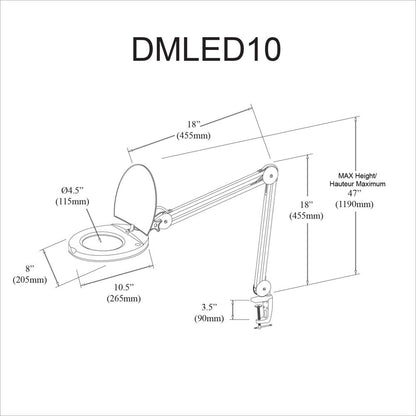 Magnifier,A-Bracket White