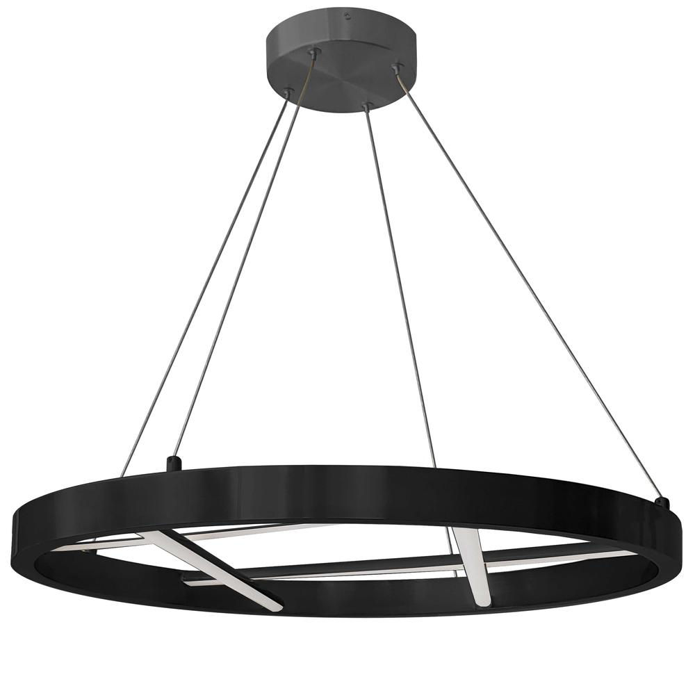 40W Chandelier, MB, WH Silicone Diffuser