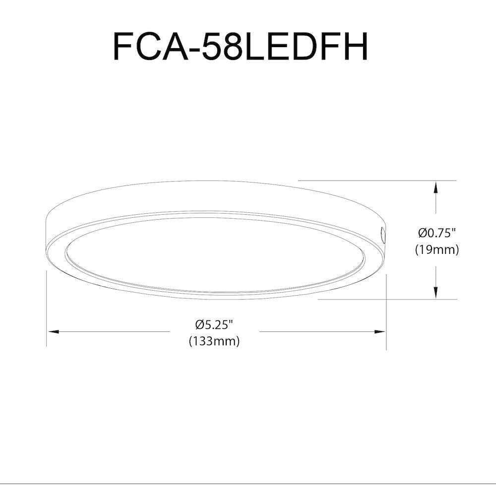 8W Matte Black Flush Mount