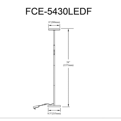 30W Floor Lamp Sand Black with White Acrylic Diffuser