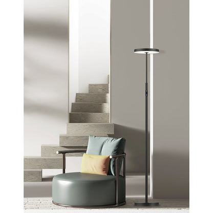 30W Floor Lamp Sand Black with White Acrylic Diffuser